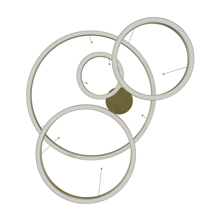 Avenue Lighting Aria 4-Ring 64"W LED Chandelier HF4444-PB in Polished Brass view 4