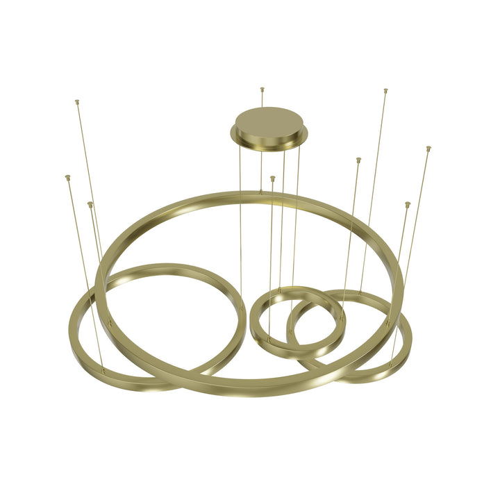 Avenue Lighting Aria 4-Ring 64"W LED Chandelier HF4444-PB in Polished Brass view 3