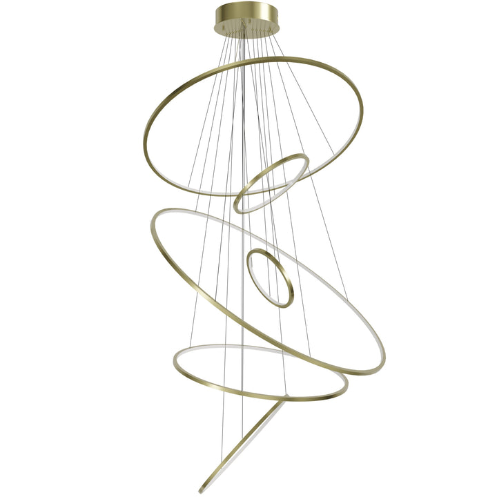 Avenue Lighting Aria 6-Ring 48"W LED Chandelier HF4446-PB in Polished Brass