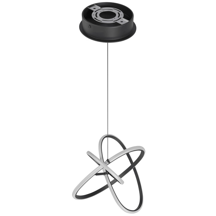Avenue Lighting Circa 3-Ring 21"W LED Pendant HF5023-BK in Black view 3