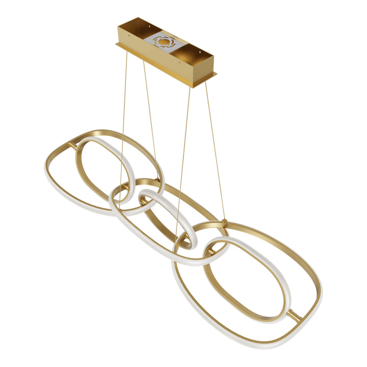 Avenue Lighting Circa 6-Ring 63"W LED Pendant HF5025-GL in Gold view 4