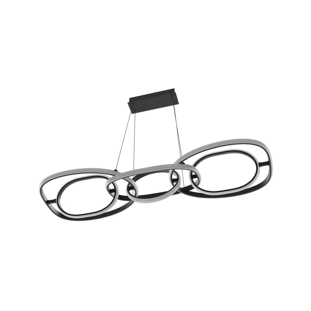 Avenue Lighting Circa 6-Ring 63"W LED Pendant HF5025-BK in Black view 2