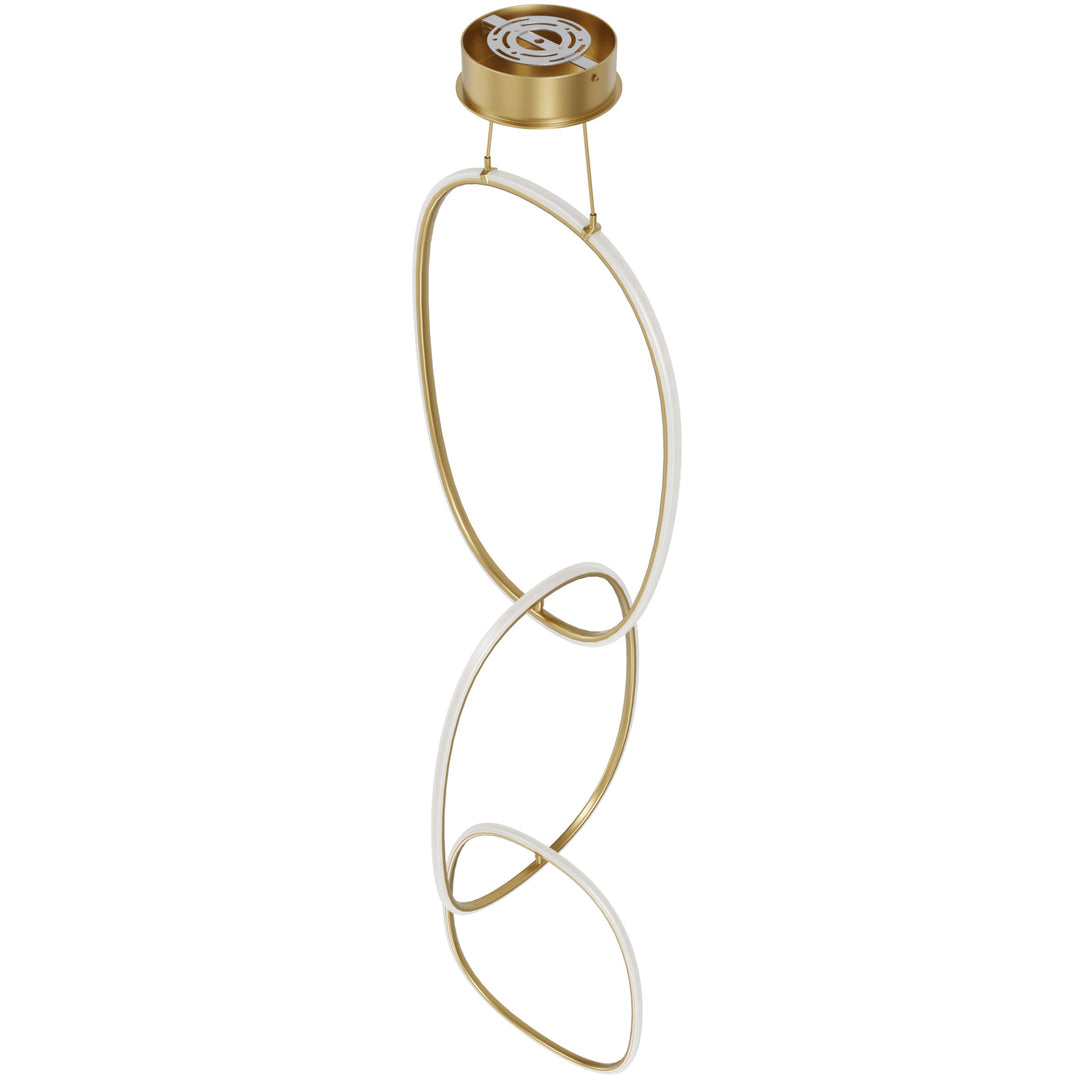Avenue Lighting Circa 3-Ring 26"W LED Pendant HF5026-GL in Gold view 3
