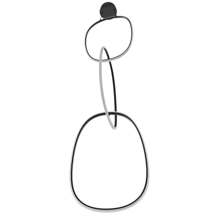 Avenue Lighting Circa 3-Ring 26"W LED Pendant HF5026-BK in Black view 2