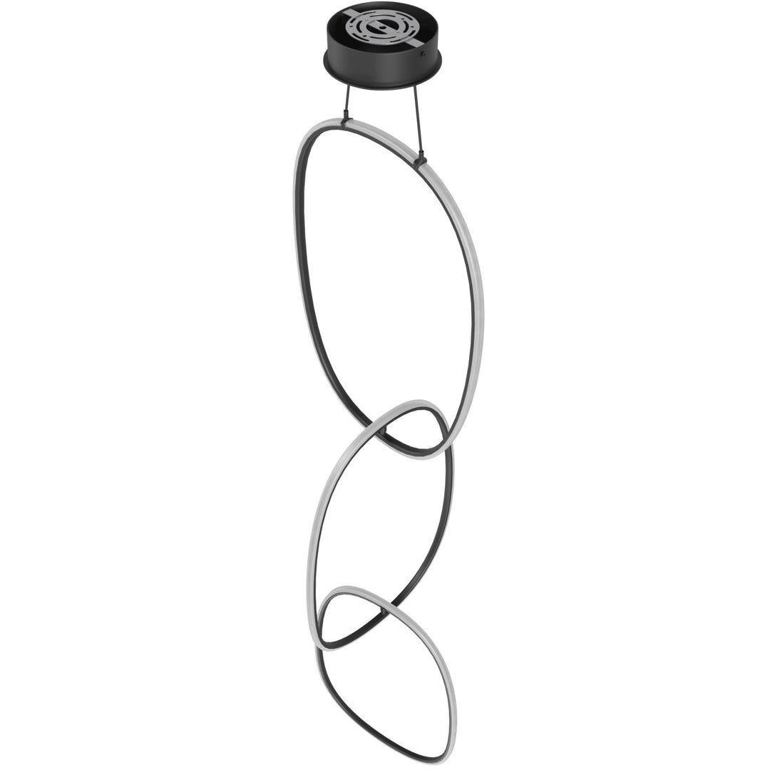 Avenue Lighting Circa 3-Ring 26"W LED Pendant HF5026-BK in Black view 3