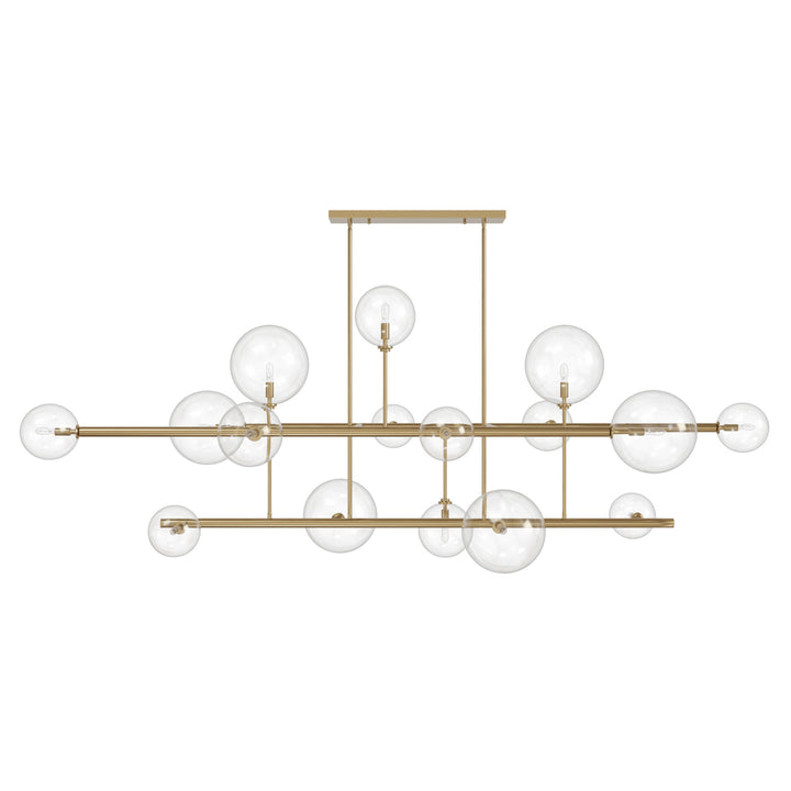 Avenue Lighting Delilah 16-Light 84"W Chandelier HF4216-AB in Aged Brass/Clear Glass