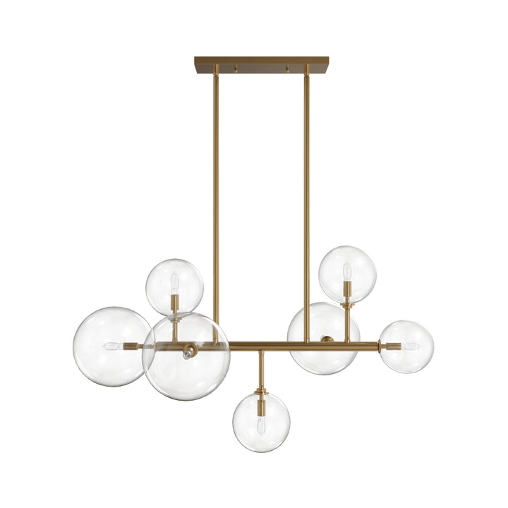 Avenue Lighting Delilah 7-Light 40"W Chandelier HF4207-AB in Aged Brass/Clear Glass