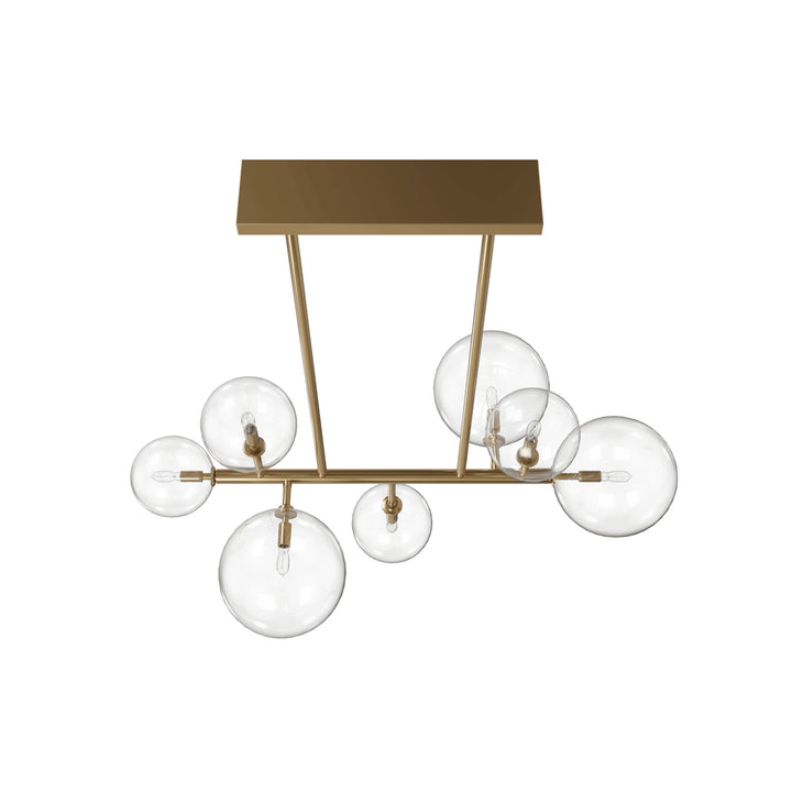 Avenue Lighting Delilah 7-Light 40"W Chandelier HF4207-AB in Aged Brass/Clear Glass view 3