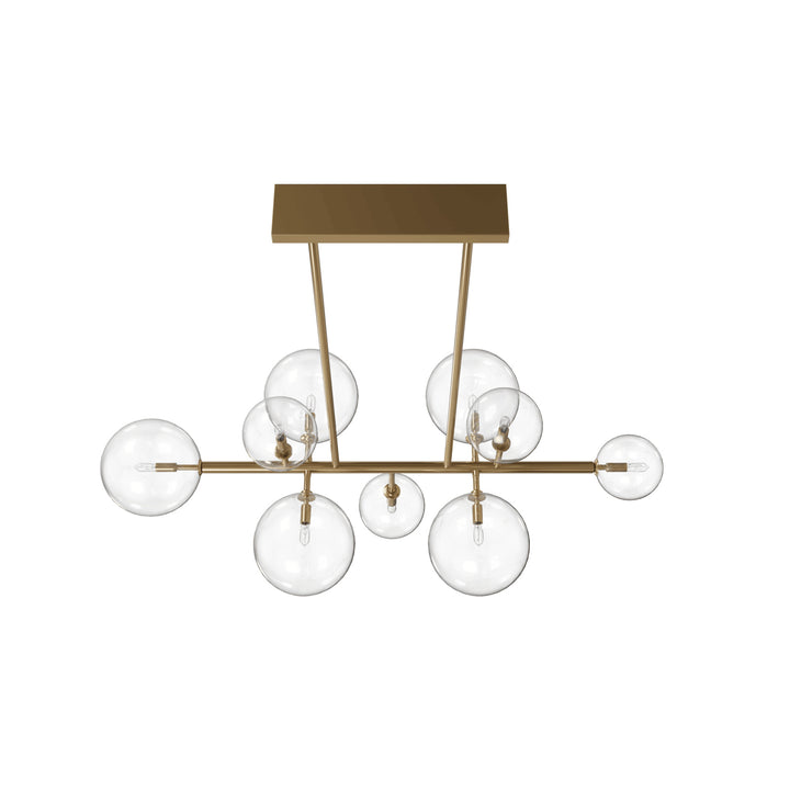Avenue Lighting Delilah 9-Light 51"W Chandelier HF4209-AB in Aged Brass/Clear Glass view 3