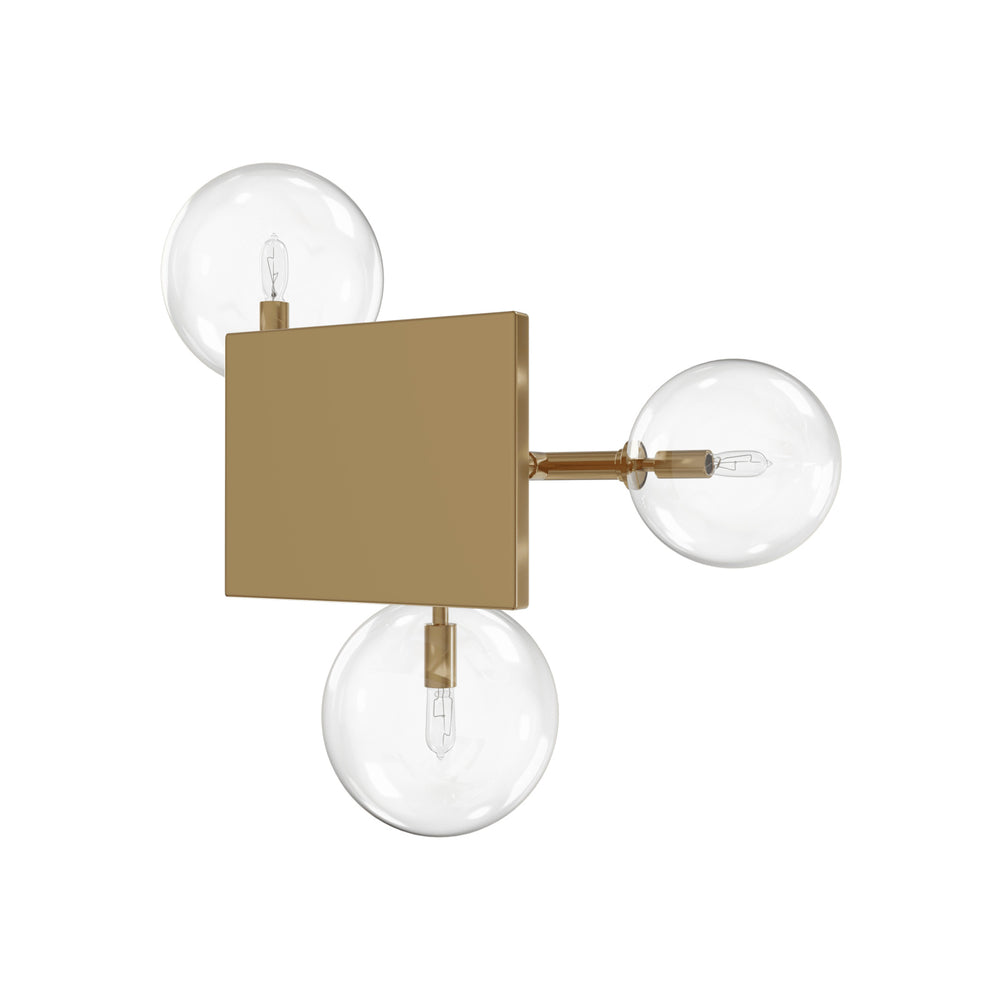 Avenue Lighting Delilah 3-Light 18"W Wall Sconce HF4203-AB in Aged Brass/Clear Glass view 2