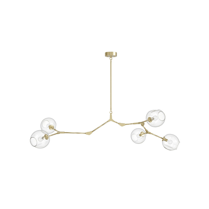 Avenue Lighting Fairfax 66"W 5-Light Chandelier HF8085-BB in Brushed Brass