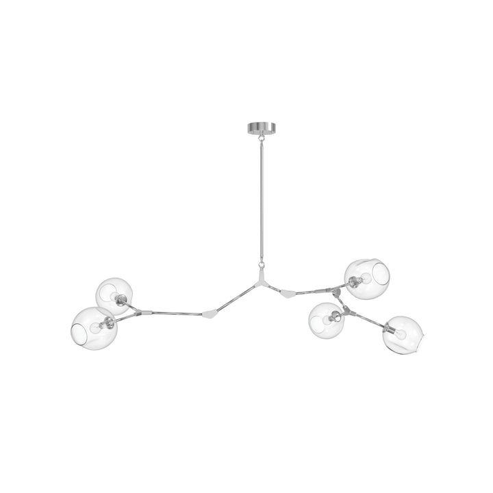 Avenue Lighting Fairfax 66"W 5-Light Chandelier HF8085-CH in Matte Chrome
