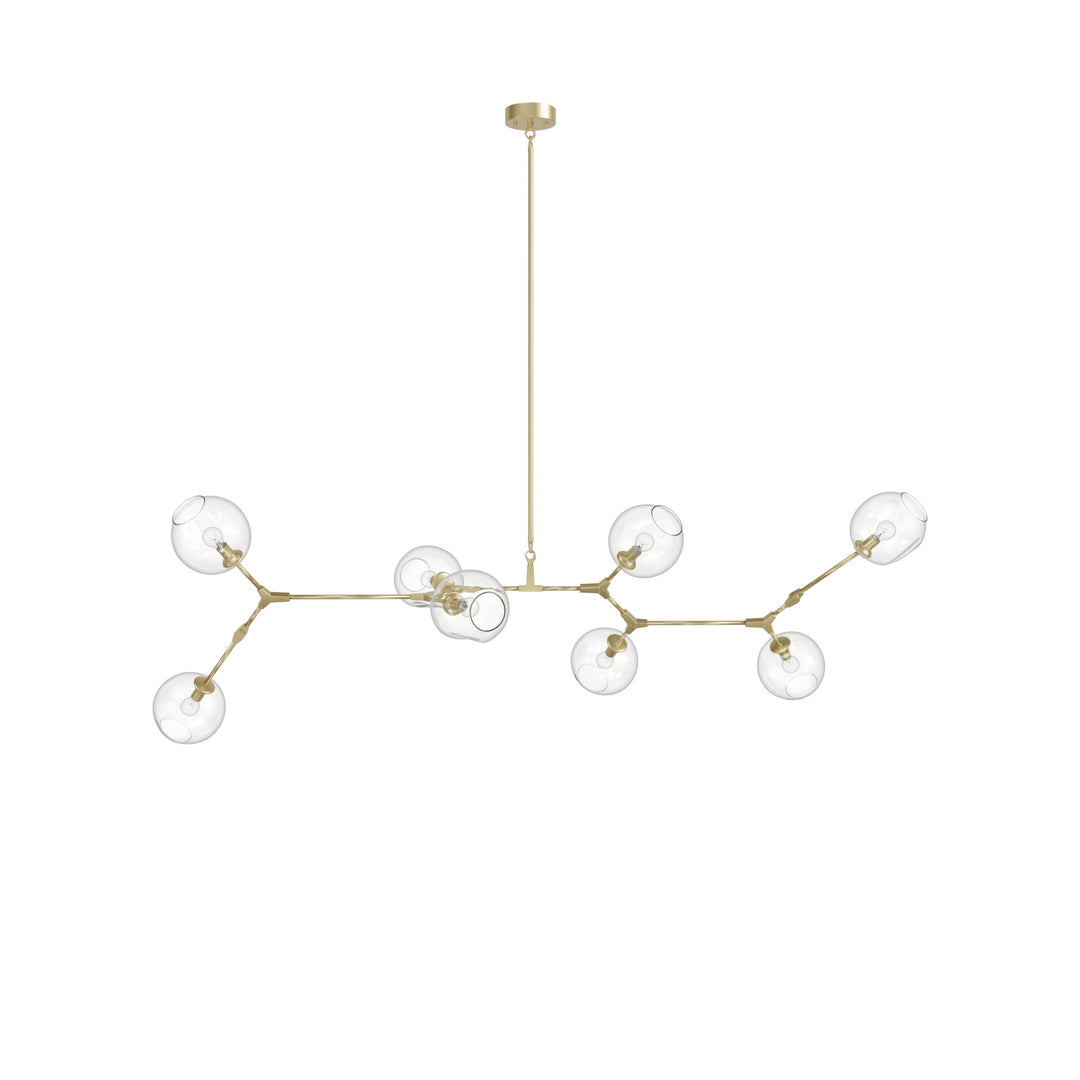 Avenue Lighting Fairfax 78"W 8-Light Chandelier HF8088-BB in Brushed Brass