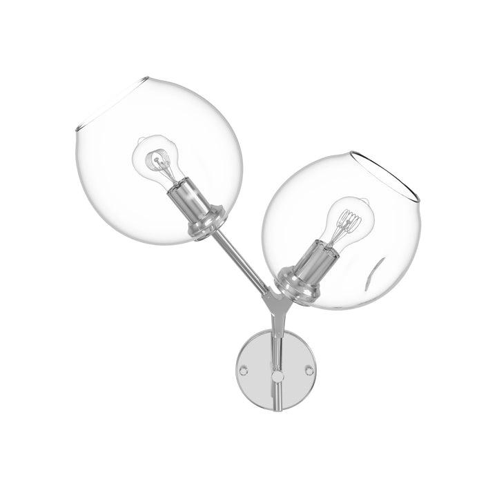 Avenue Lighting Fairfax 18"H 2-Light Wall Sconce HF8082-CH in Matte Chrome