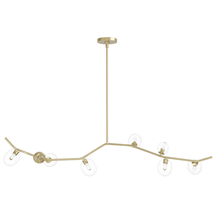 Avenue Lighting Hampton 8-Light 60"W Chandelier HF4808-CLR in Brushed Brass/Clear Glass