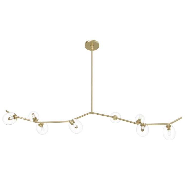 Avenue Lighting Hampton 8-Light 60"W Chandelier HF4808-CLR in Brushed Brass/Clear Glass view 2