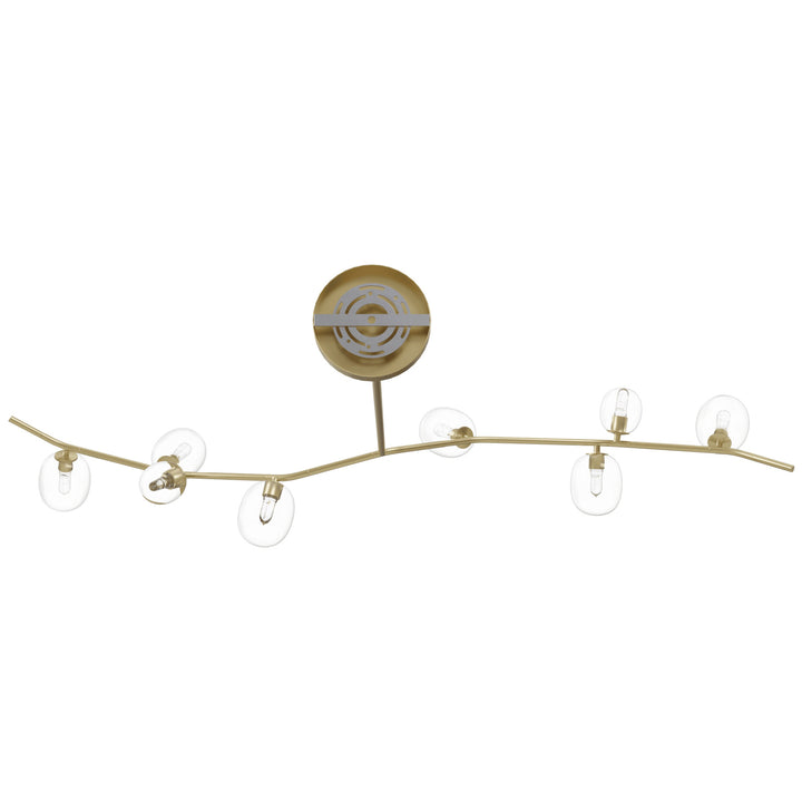 Avenue Lighting Hampton 8-Light 60"W Chandelier HF4808-CLR in Brushed Brass/Clear Glass view 3