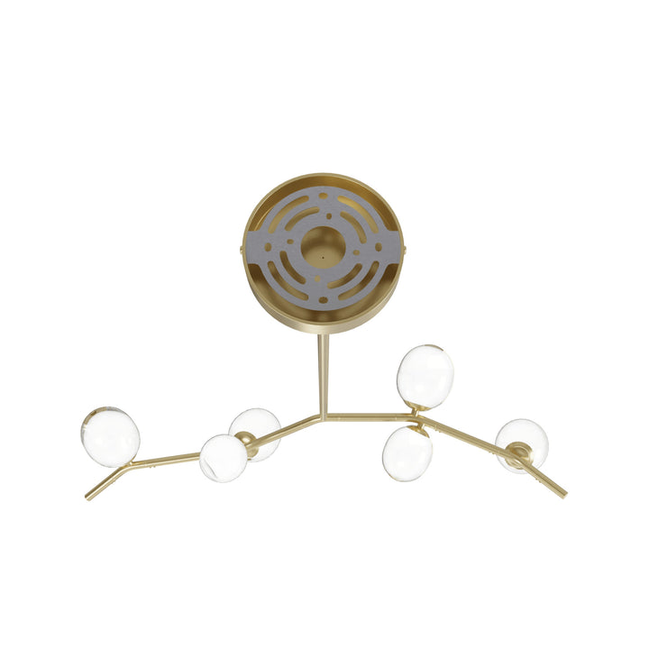Avenue Lighting Hampton 6-Light 38"W Chandelier HF4806-CLR in Brushed Brass/Clear Glass view 3