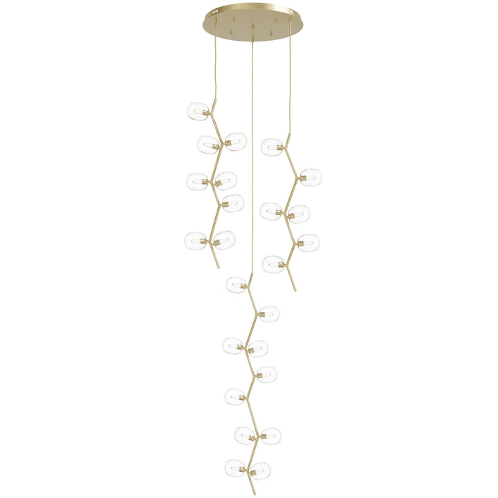 Avenue Lighting Hampton 24-Light 26"W Chandelier HF4824-CLR in Brushed Brass/Clear Glass