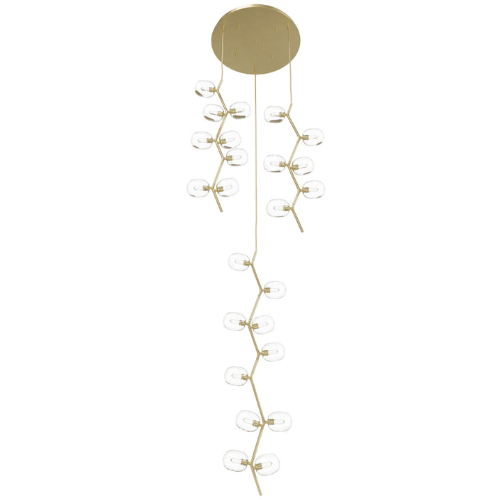 Avenue Lighting Hampton 24-Light 26"W Chandelier HF4824-CLR in Brushed Brass/Clear Glass view 2
