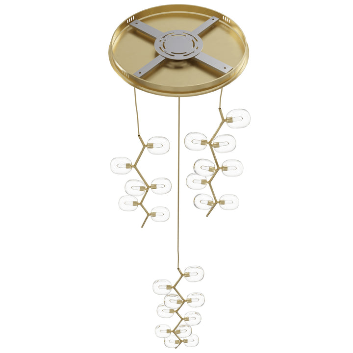 Avenue Lighting Hampton 24-Light 26"W Chandelier HF4824-CLR in Brushed Brass/Clear Glass view 3