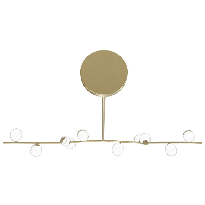 Avenue Lighting Hampton 10-Light 74"W Chandelier HF4810-CLR in Brushed Brass/Clear Glass view 3