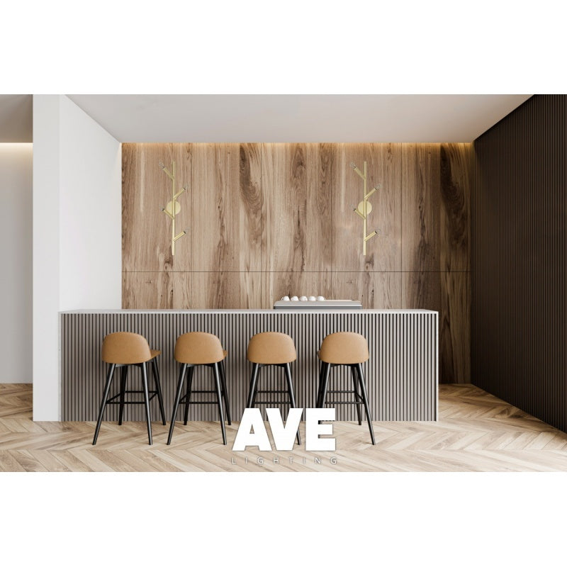 Avenue Lighting The Oaks 4-Light 36"H Branch Wall Sconce HF8884-BB in Brushed Brass view 4