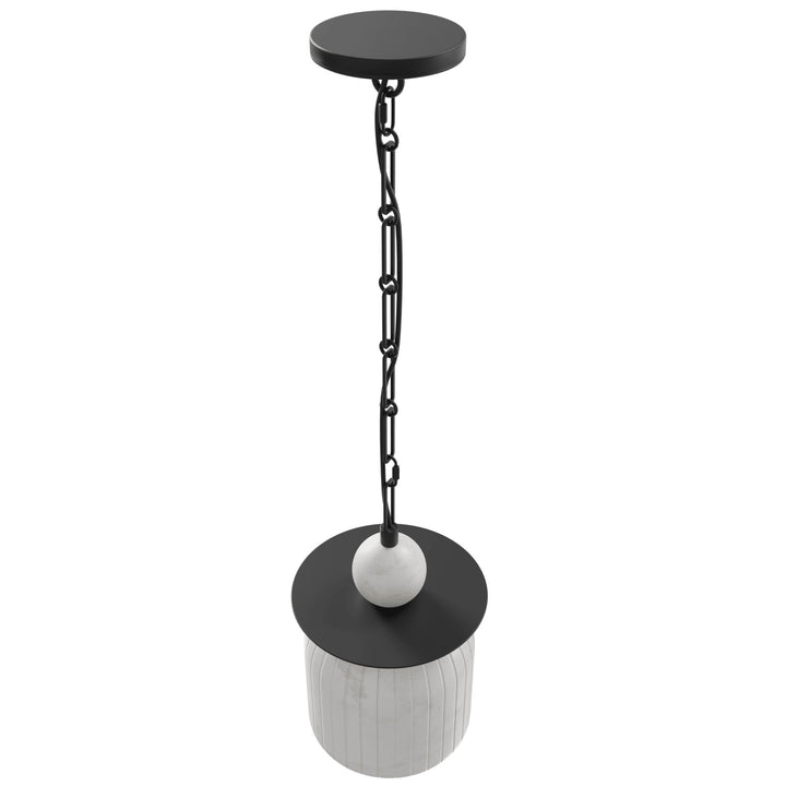 Avenue Lighting Westwood 11"H Alabaster LED Pendant HF7501-BK in Matte Black view 3