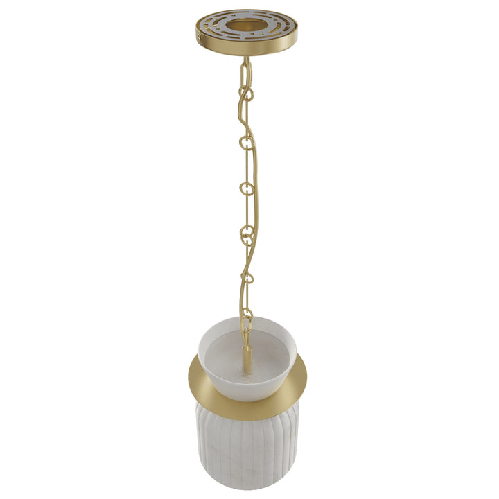 Avenue Lighting Westwood 10"H Alabaster Up/Down LED Pendant HF7500-BB in Brushed Brass view 3