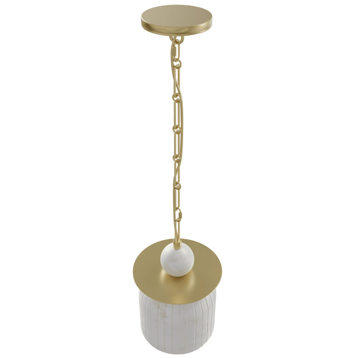 Avenue Lighting Westwood 11"H Alabaster LED Pendant HF7501-BB in Brushed Brass view 3