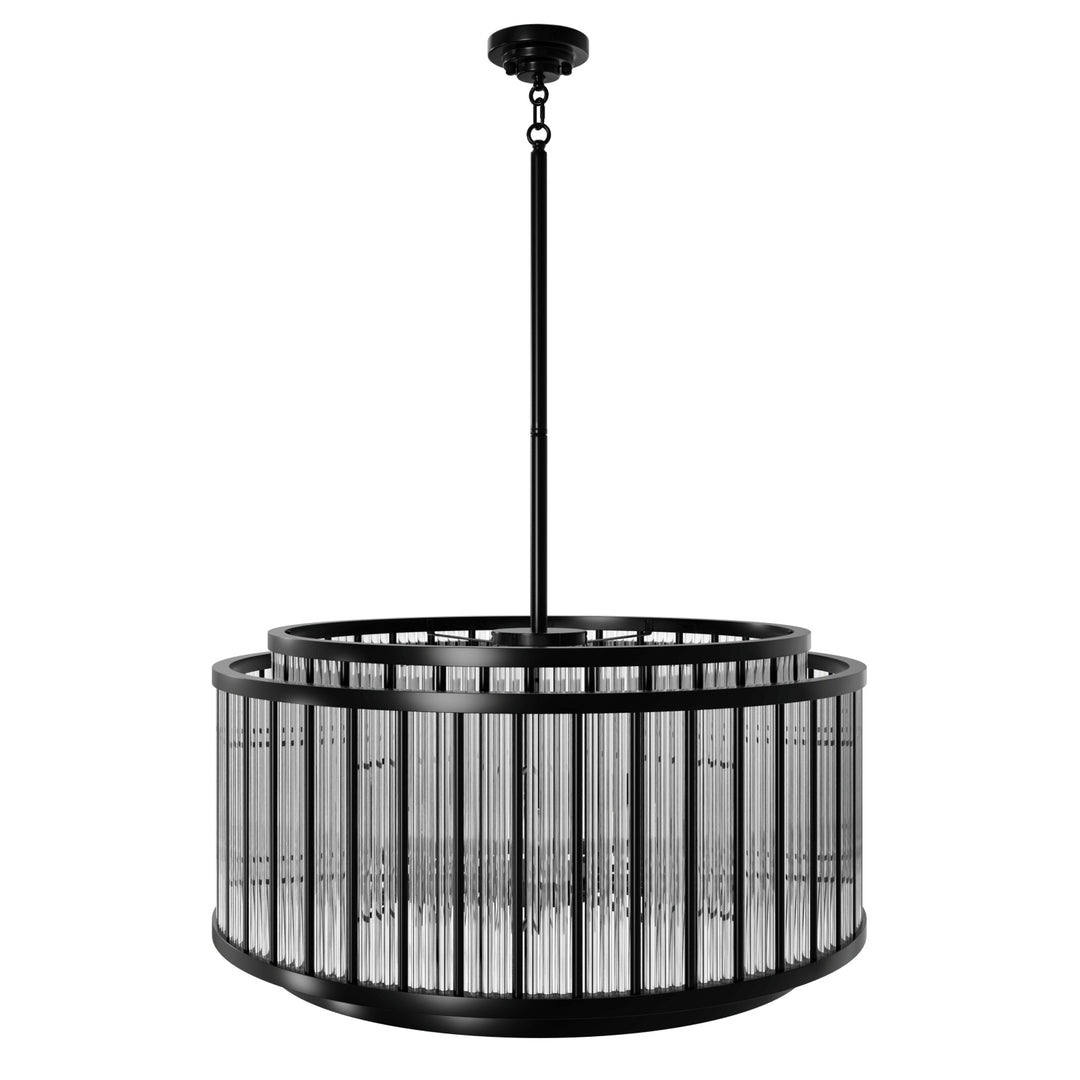 Avenue Lighting Waldorf 31" Round Chandelier HF1928-GM in Polished Gunmetal
