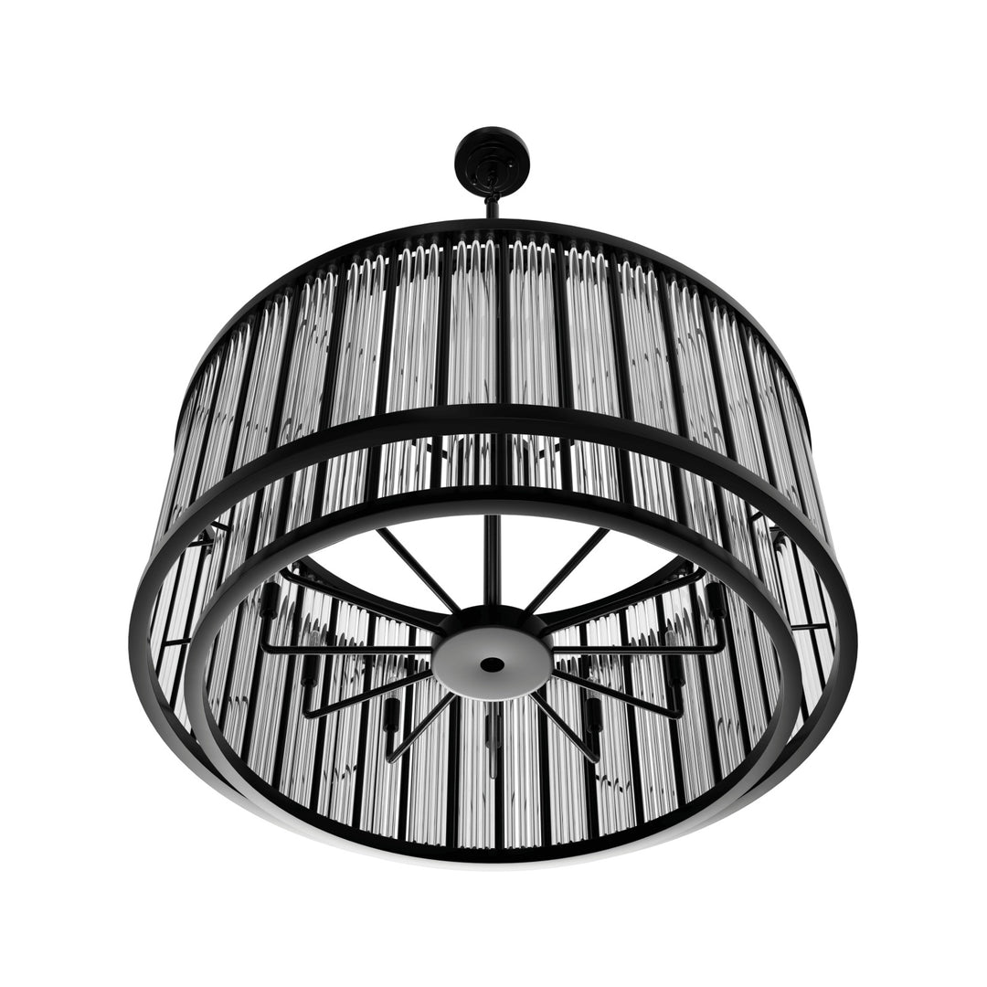 Avenue Lighting Waldorf 31" Round Chandelier HF1928-GM in Polished Gunmetal view 2