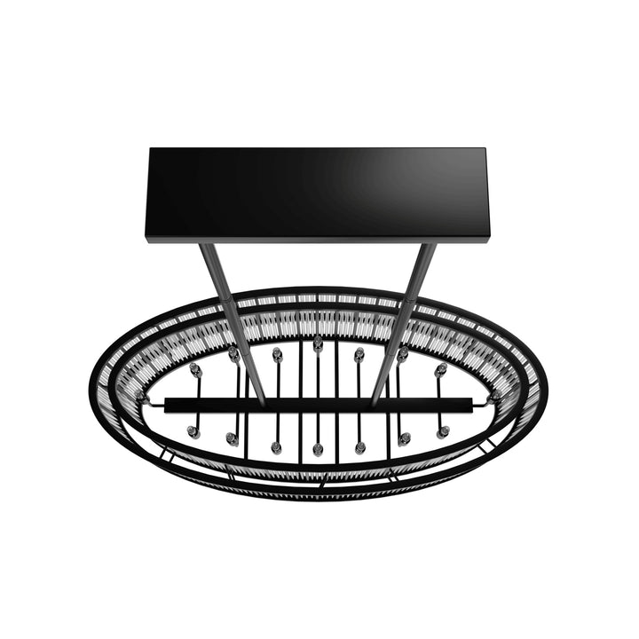 Avenue Lighting Waldorf 52"L Oval Chandelier HF1927-GM in Polished Gunmetal view 4