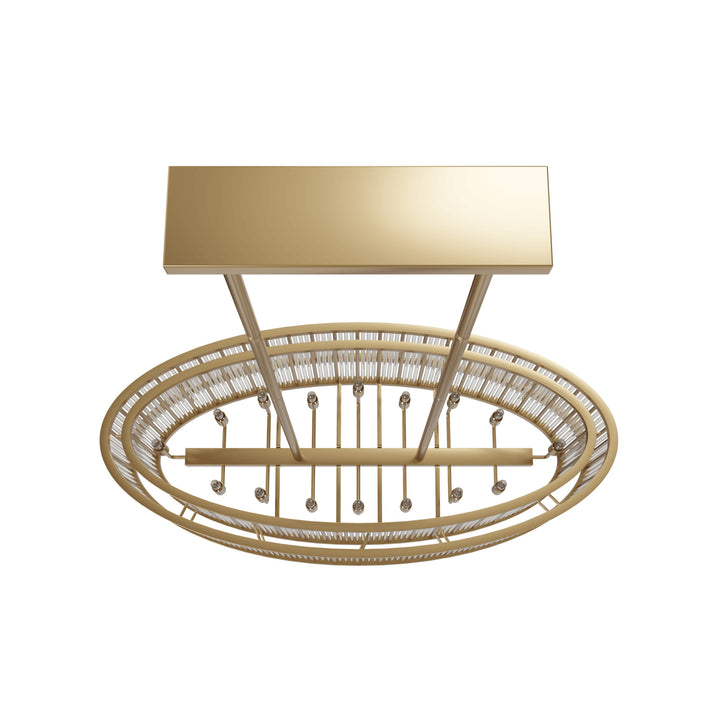 Avenue Lighting Waldorf 52"L Oval Chandelier HF1927-AB in Aged Brass view 4
