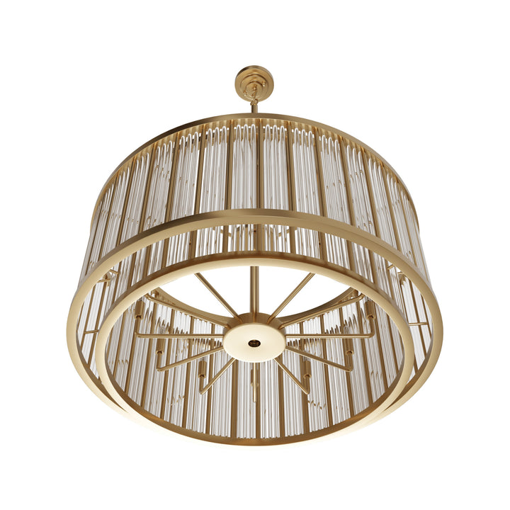 Avenue Lighting Waldorf 31" Round Chandelier HF1928-AB in Aged Brass view 2