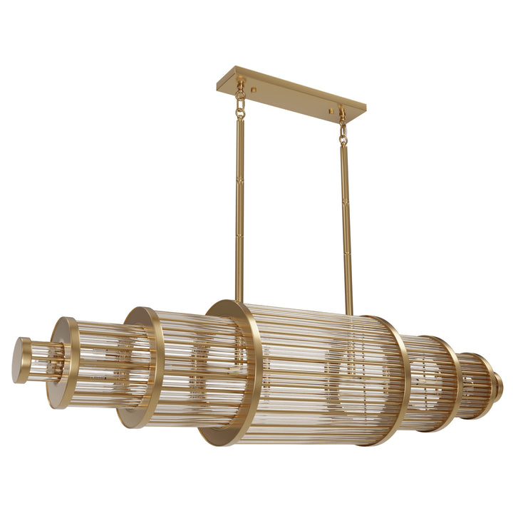 Avenue Lighting Waldorf 64"W Chandelier HF1920-AB in Aged Brass view 2