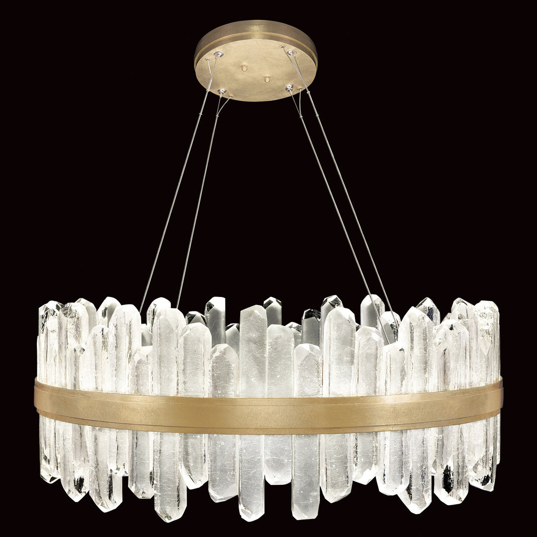 Fine Art Handcrafted Lighting Lior 30.5"W Round Pendant 882340 in Standard Gold Leaf (882340-2ST)