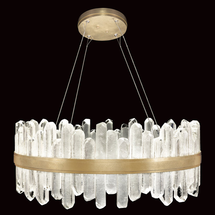 Fine Art Handcrafted Lighting Lior 30.5"W Round Pendant 882340 in Standard Gold Leaf (882340-2ST)