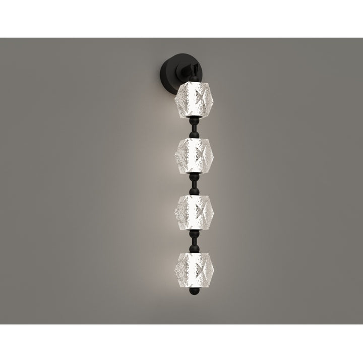 Avenue Lighting Beluga 4-Light 28"H LED Wall Sconce HF3904-BK in Black/Textured Acrylic view 3