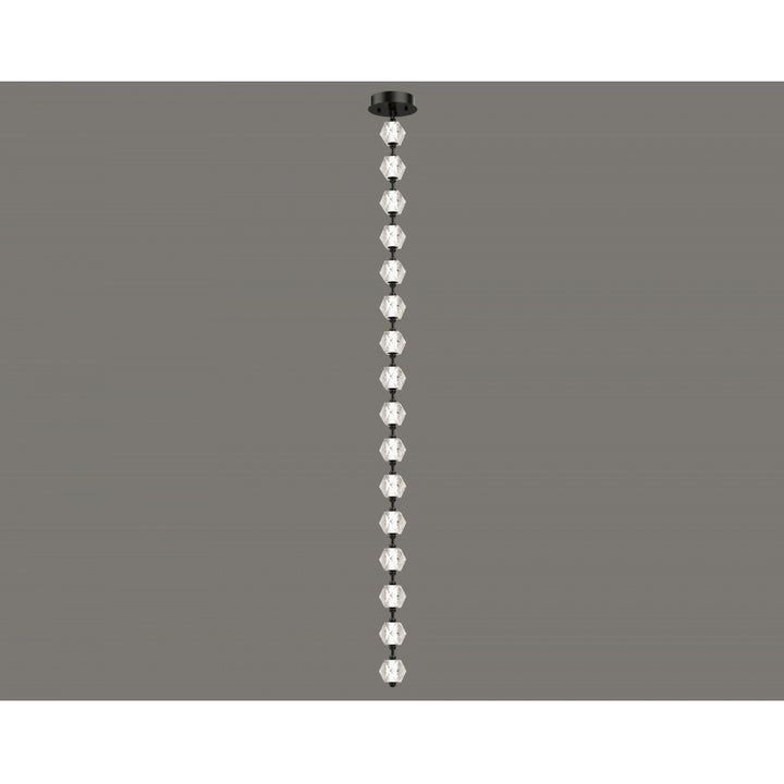 Avenue Lighting Beluga 16-Light 112"L LED Chandelier HF3916-BK in Black/Textured Acrylic view 4