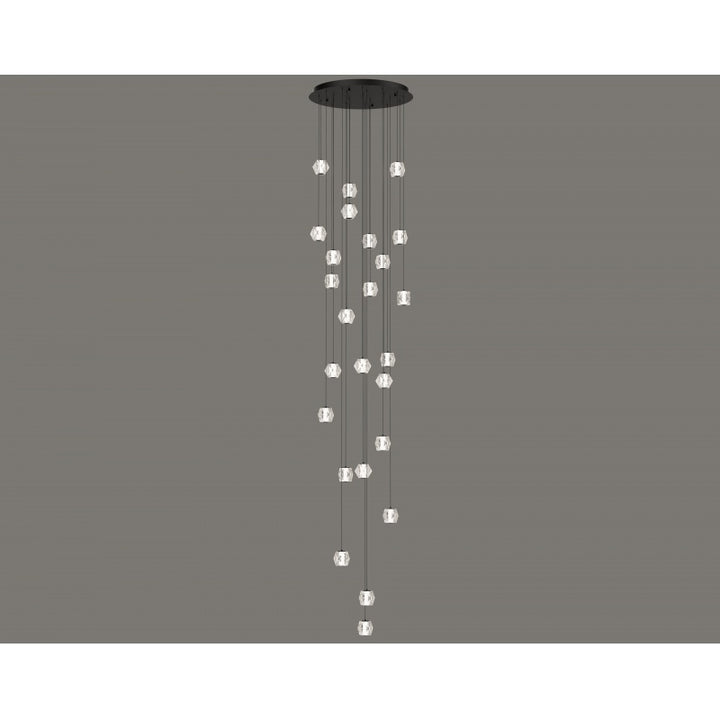 Avenue Lighting Beluga 25-Light 30"W LED Chandelier HF3925-BK in Black/Textured Acrylic view 4