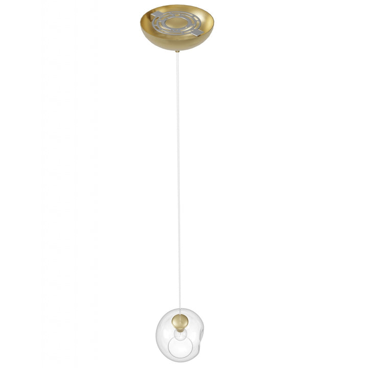 Avenue Lighting Fairfax 8"W 1-Light Pendant HF8081-BB in Brushed Brass view 3
