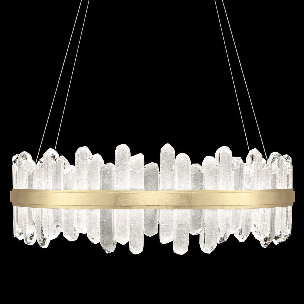 Fine Art Handcrafted Lighting Lior 41"W Round Pendant 882640 in Standard Gold Leaf (882640-2ST)