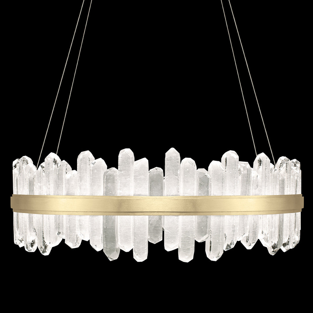 Fine Art Handcrafted Lighting Lior 41"W Round Pendant 882640 in Standard Gold Leaf (882640-2ST)