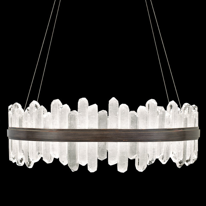 Fine Art Handcrafted Lighting Lior 41"W Round Pendant 882640 in Standard Bronze (882640-3ST)