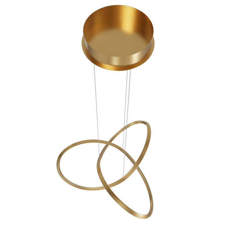 Avenue Lighting Windsor 32"W Spiral Ring 5-CCT LED Pendant HF5069-GB in Golden Bronze view 2