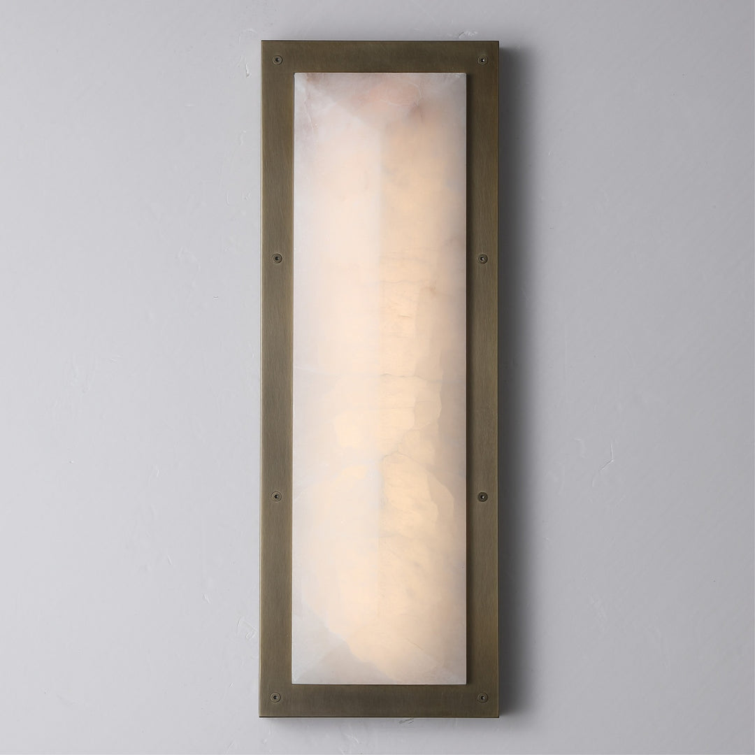 Avenue Lighting Sedona 20"H Alabaster 3-CCT LED Prism Wall Sconce HF2970-AB in Aged Brass/Alabaster view 3