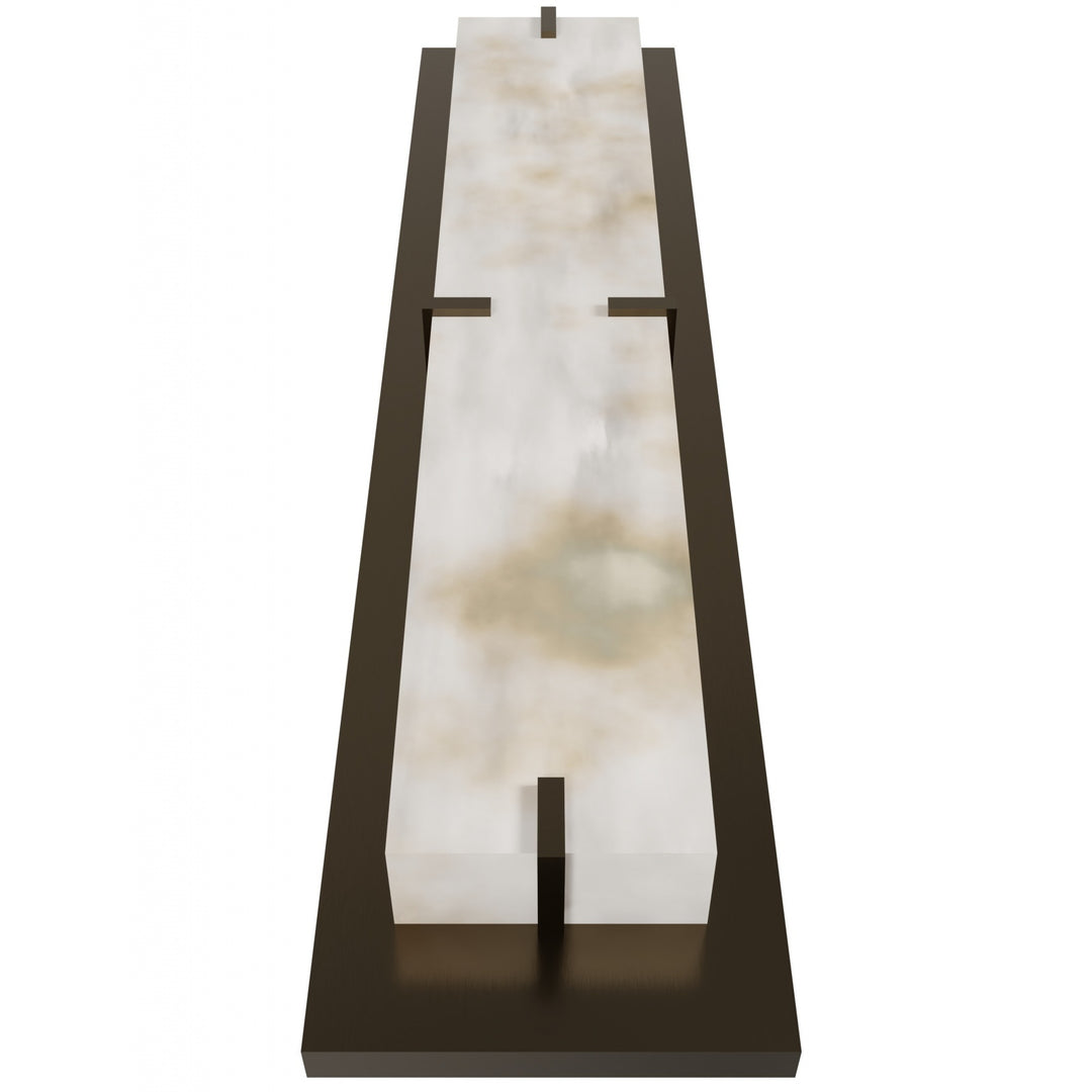 Avenue Lighting Sedona 28"H Alabaster 3-CCT LED Wall Sconce HF2930-AB in Aged Brass/Alabaster view 3