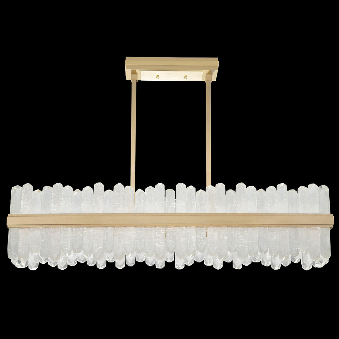 Fine Art Handcrafted Lighting Lior 48"W Rectangular Pendant 898040 in Standard Gold Leaf (898040-2ST)