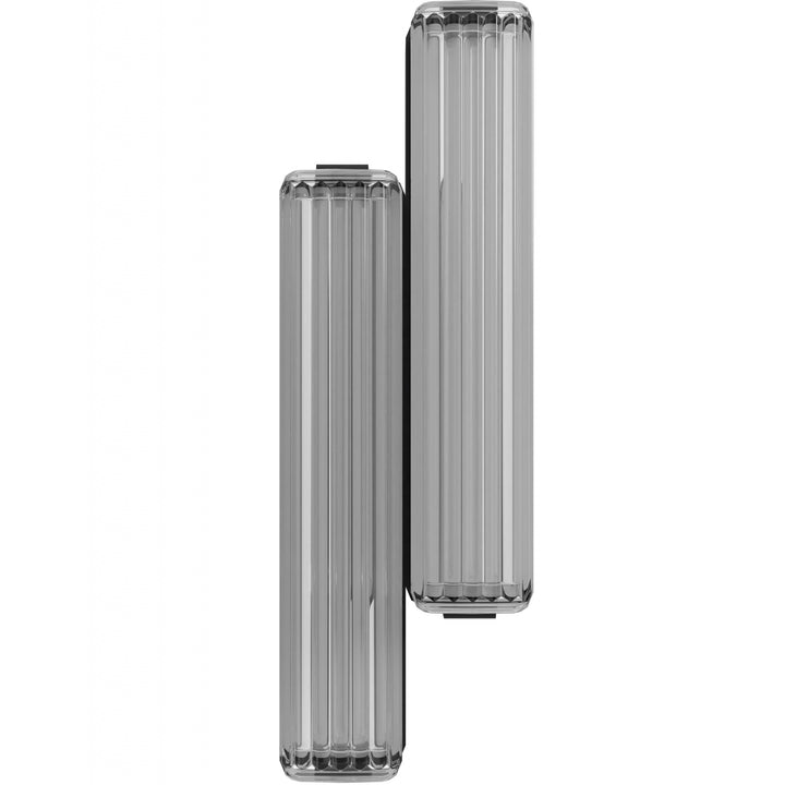 Avenue Lighting Fremont 2-Light LED Wall Sconce HF7882-BK in Black/Clear Ribbed Glass view 2